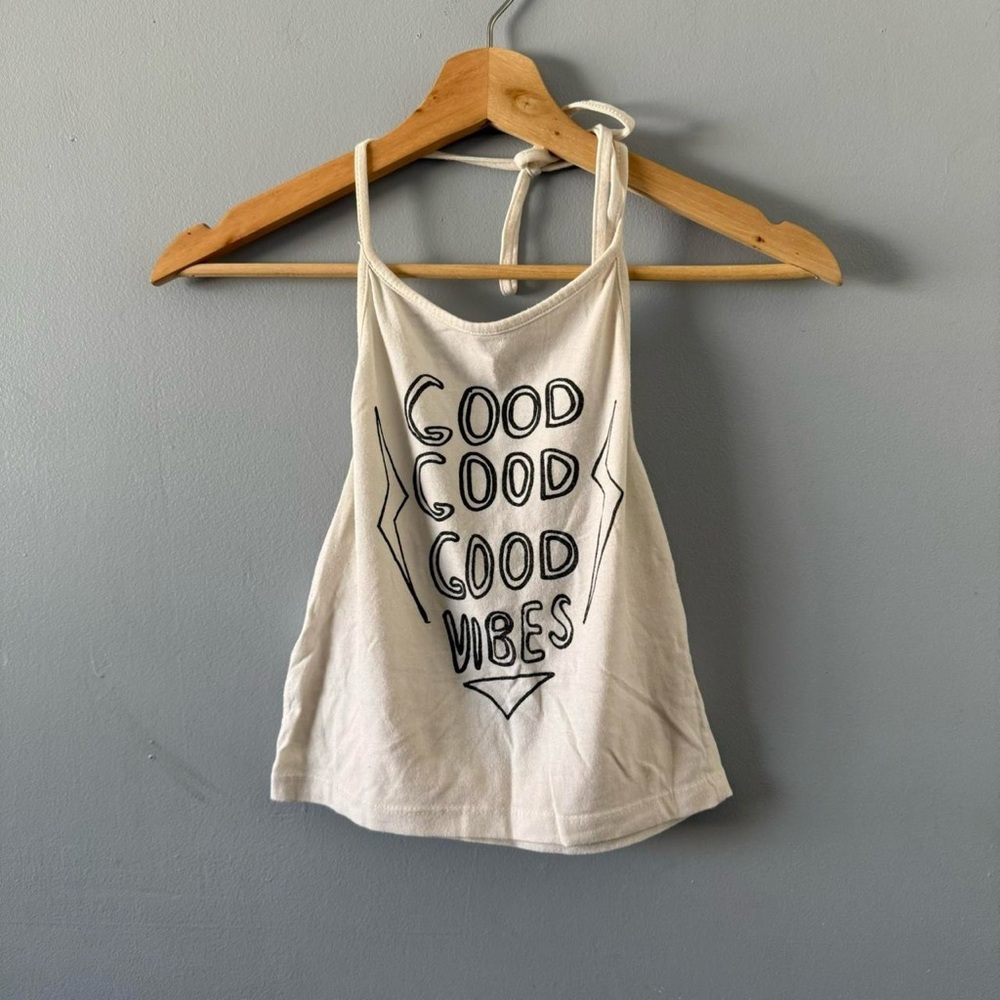 White 'Good Vibes' Women's Top